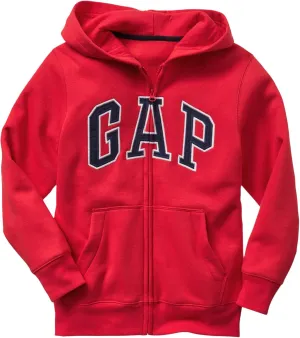 GAP Boys' Logo Hoodie Hooded Full Zip Sweatshirt