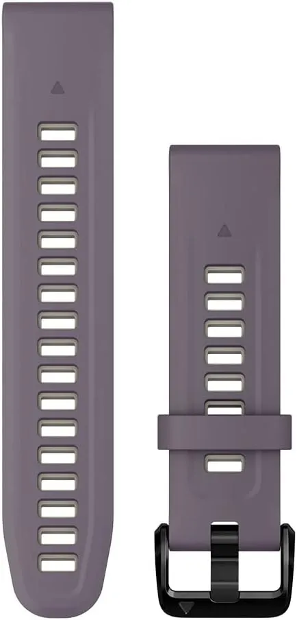 Garmin QuickFit 20 mm Watch Band - Deep Orchid/Light Sand Silicone Band