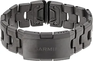 Garmin QuickFit 22 Watch Band - Vented Titanium Bracelet with Carbon Gray DLC Coating