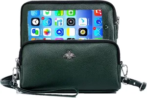 Genuine Leather Touch Screen Phone Bag Case Wristlet Handbag Wallet for Women Girls