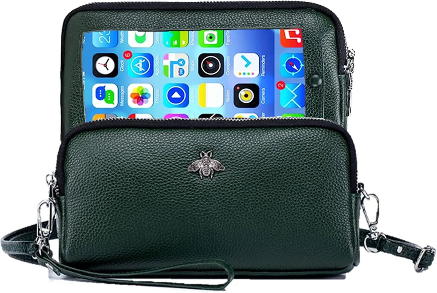 Genuine Leather Touch Screen Phone Bag Case Wristlet Handbag Wallet for Women Girls