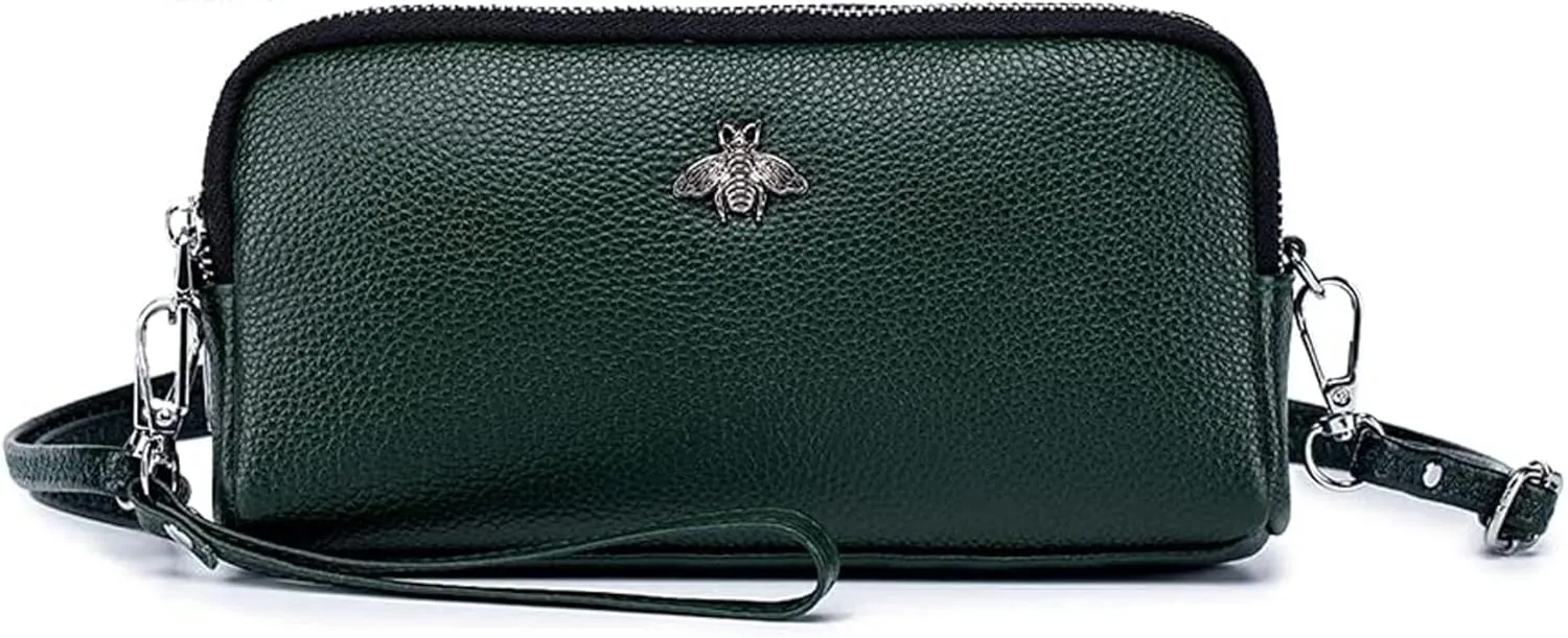 Genuine Leather Touch Screen Phone Bag Case Wristlet Handbag Wallet for Women Girls