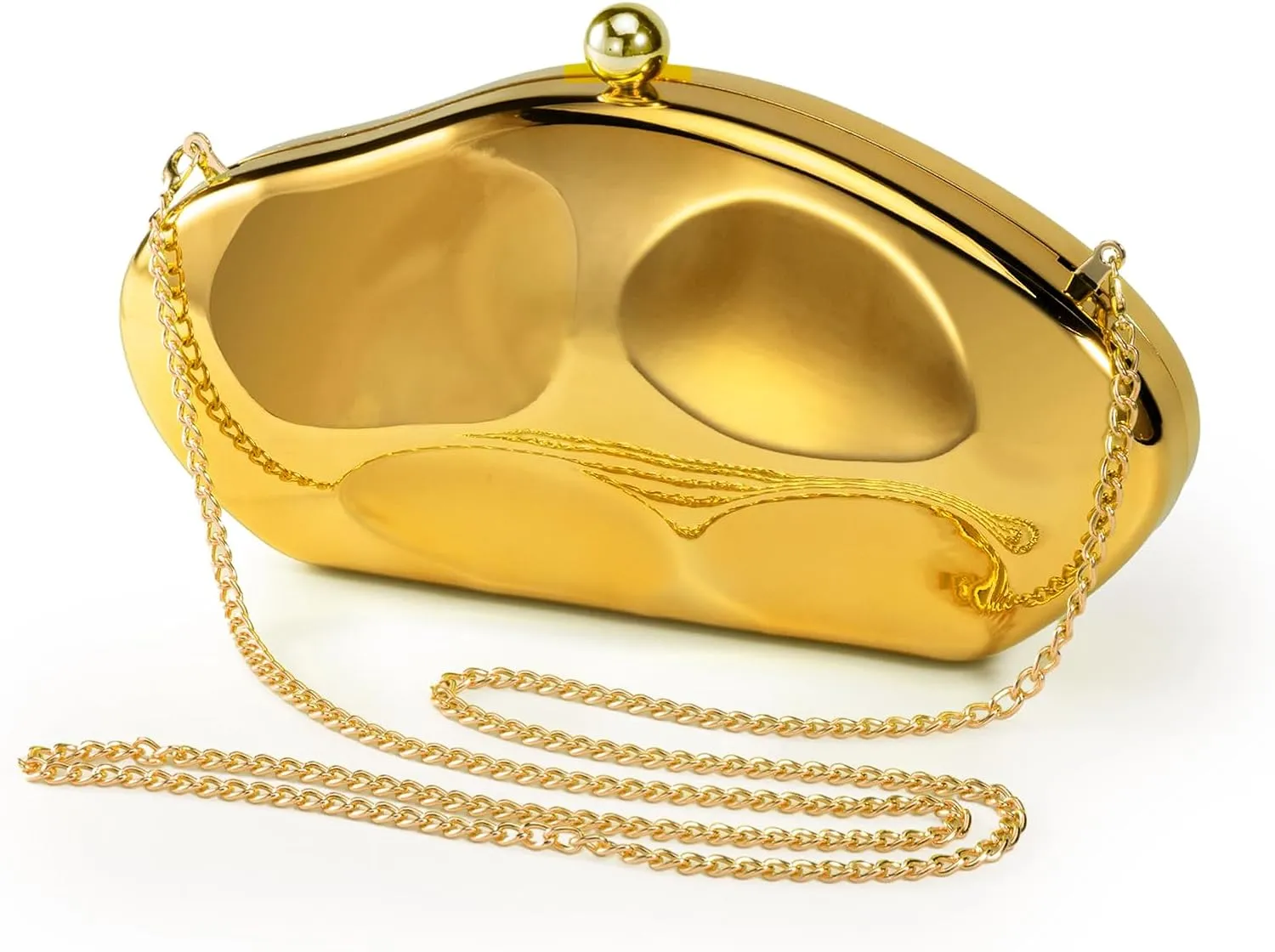Gets Acrylic Purses and Handbags for Women Shell Shape Shoulder Crossbody Bag with Chain Clutch Purse for Wedding Party