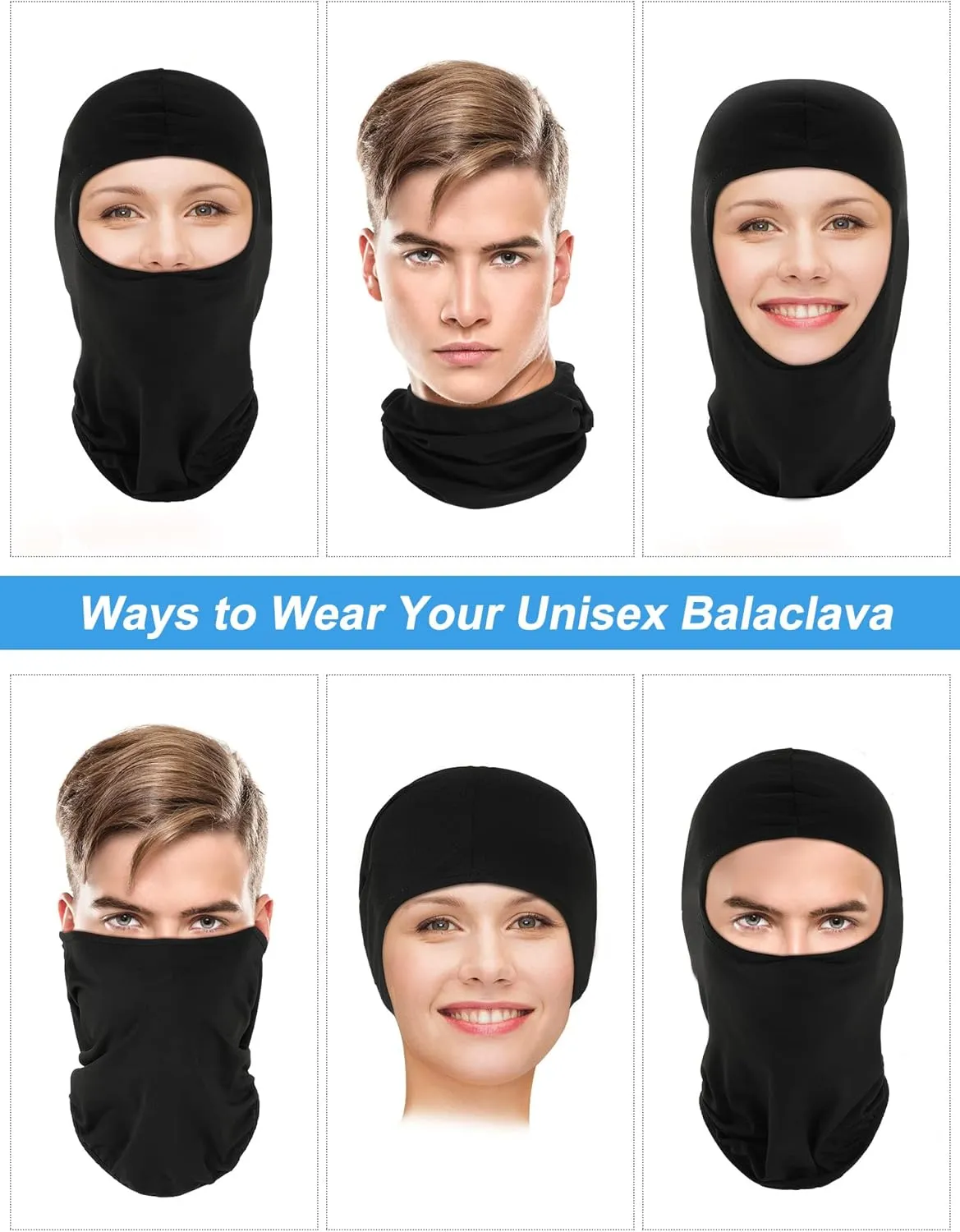 Geyoga 12 Pcs Ski Mask for Men Full Face Cover Winter Face Mask UV Sun Protection Balaclava for Women Outdoor Cycling