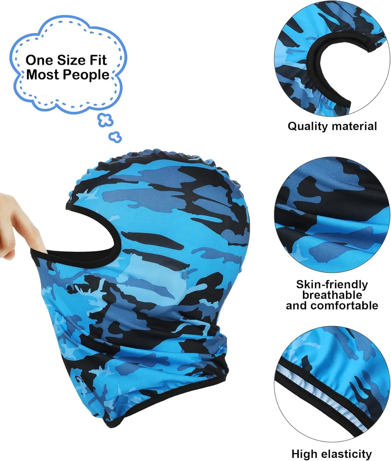 Geyoga 12 Pcs Ski Mask for Men Full Face Cover Winter Face Mask UV Sun Protection Balaclava for Women Outdoor Cycling