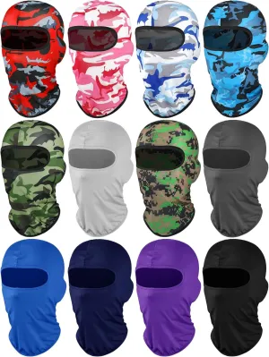 Geyoga 12 Pcs Ski Mask for Men Full Face Cover Winter Face Mask UV Sun Protection Balaclava for Women Outdoor Cycling