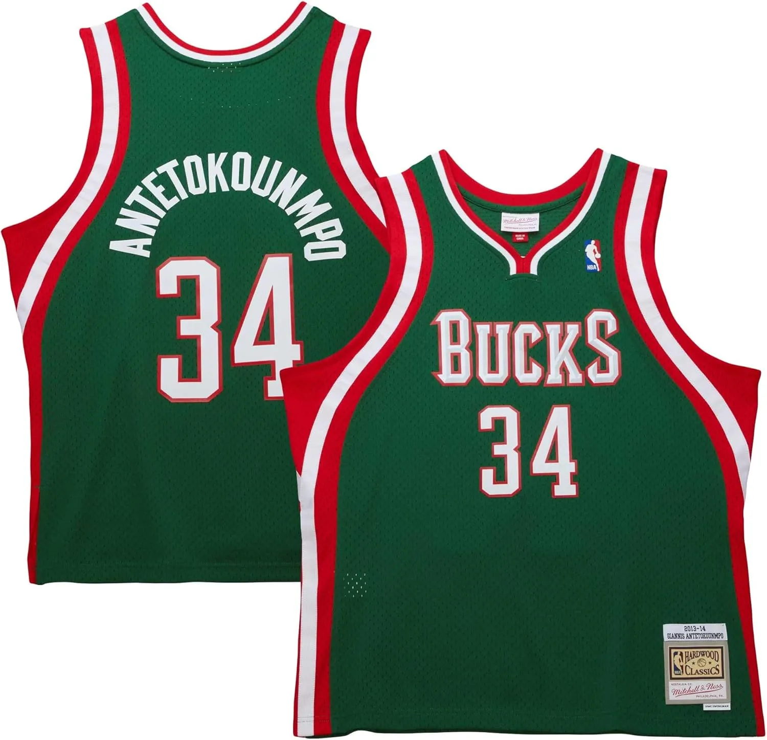 Giannis Antetokounmpo Milwaukee Bucks 2013-14 Hardwood Classics Swingman Jersey