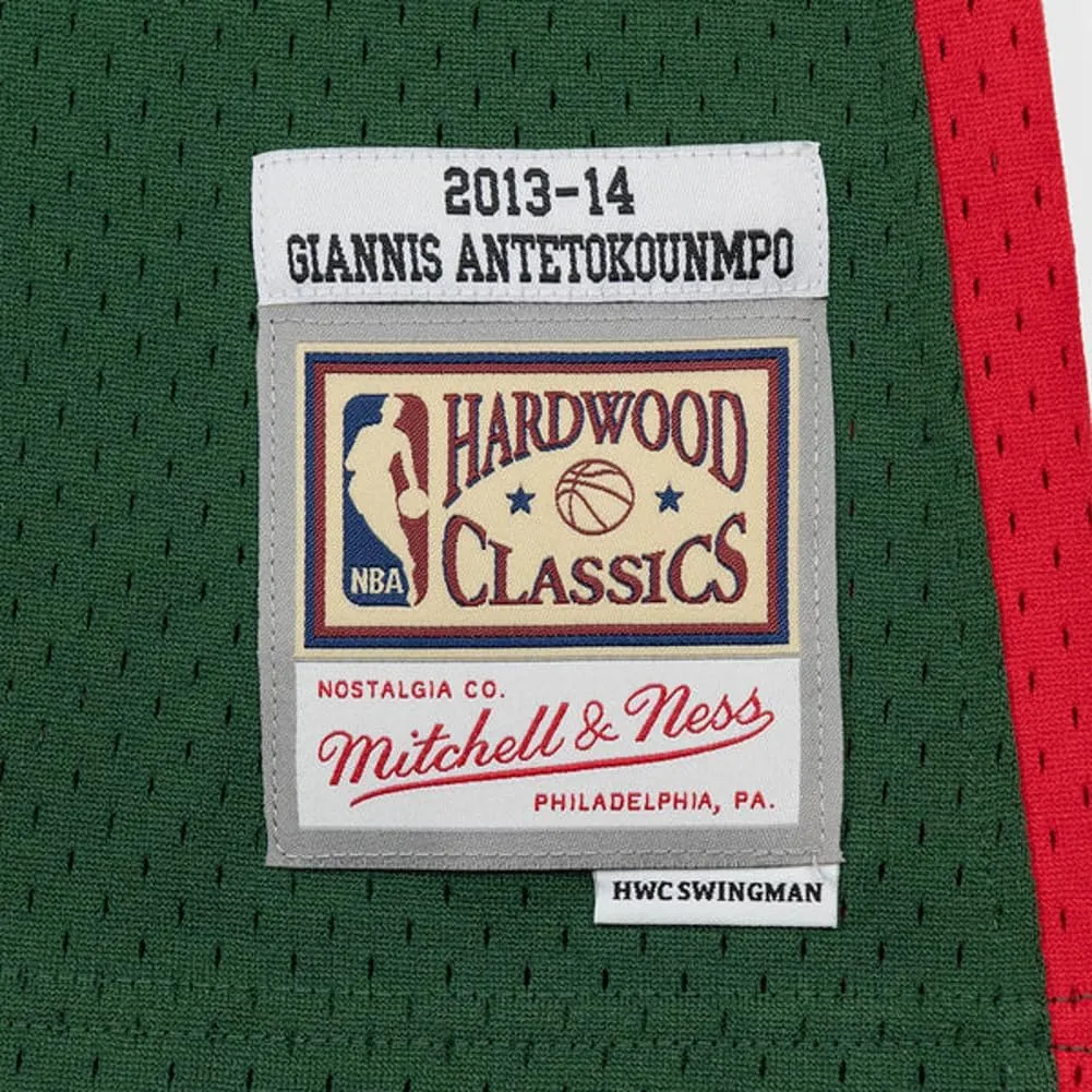 Giannis Antetokounmpo Milwaukee Bucks 2013-14 Hardwood Classics Swingman Jersey