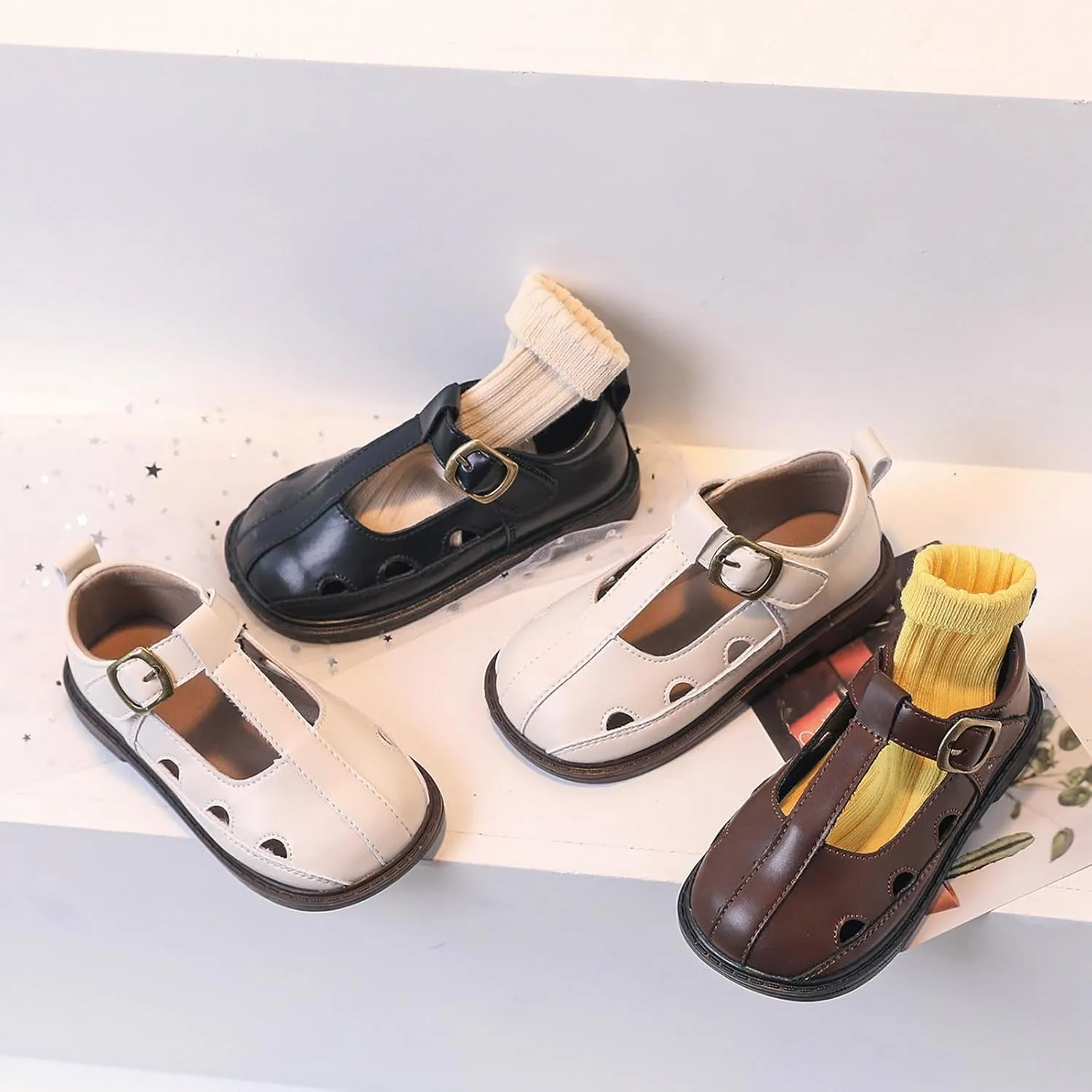 girls white sandal Sandals Gentlemen's Sandals Lady's Shoes Hollowed Out Shoes