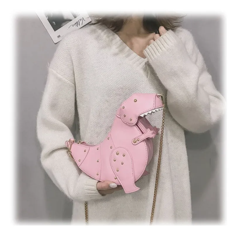 Girly Fashion Three-dimensional Dinosaur Doll Chain Crossbody Bags