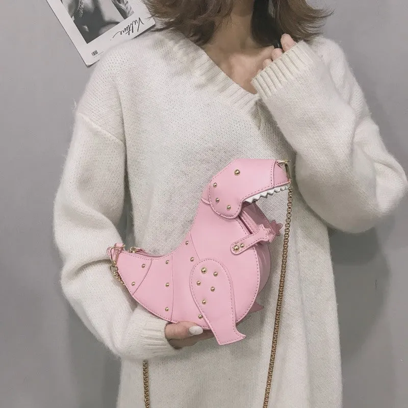 Girly Fashion Three-dimensional Dinosaur Doll Chain Crossbody Bags