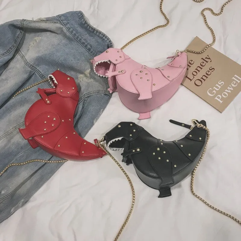 Girly Fashion Three-dimensional Dinosaur Doll Chain Crossbody Bags