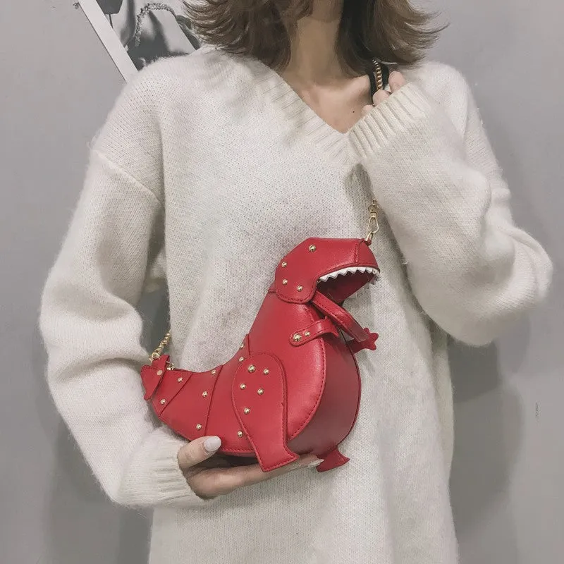 Girly Fashion Three-dimensional Dinosaur Doll Chain Crossbody Bags