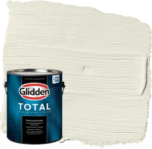 Glidden Total Interior Wall Paint & Primer All-in-One, Off White/White, Semi-Gloss, 1 Gallon