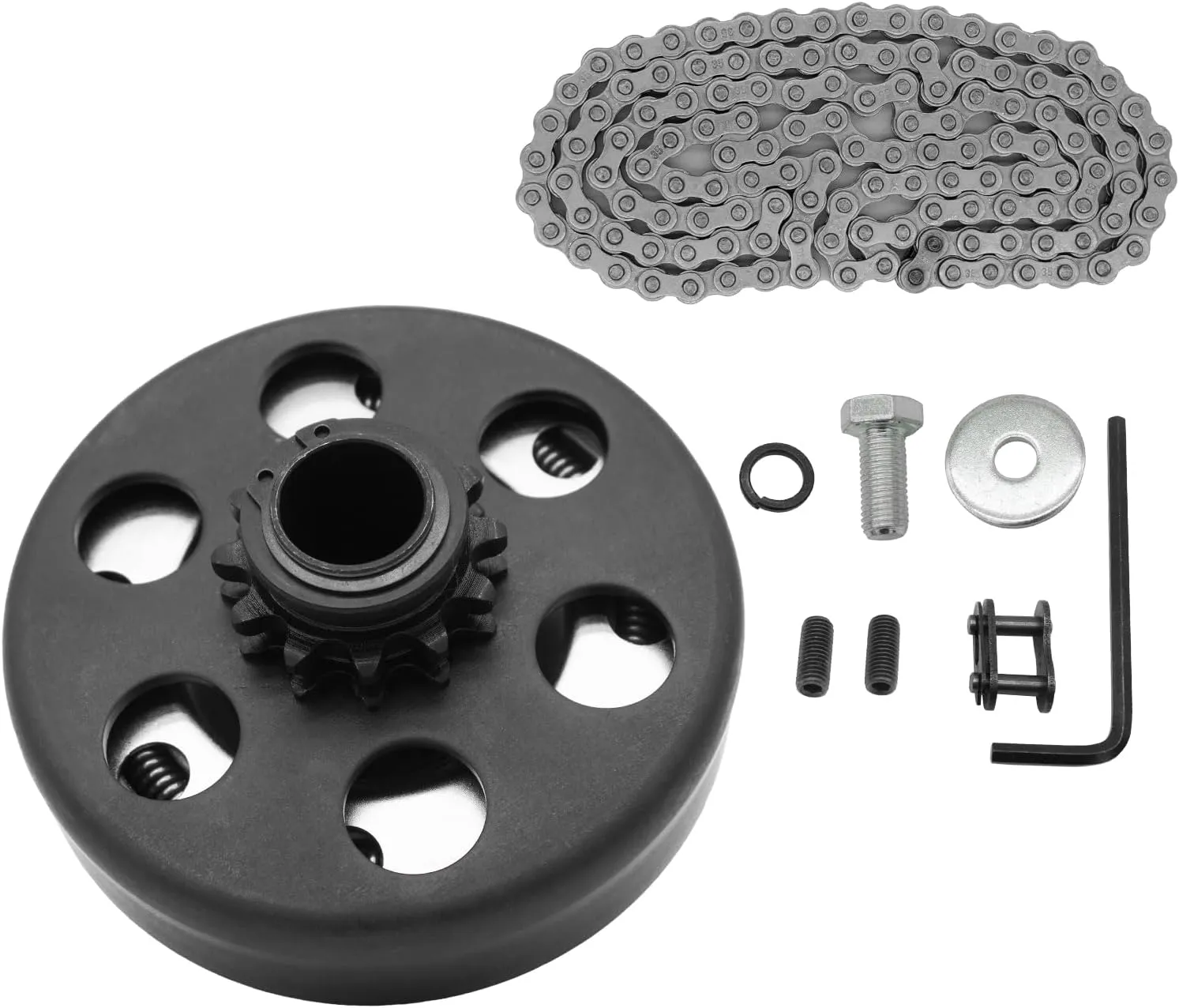 Go Kart Clutch 3/4" Bore 12 Tooth with #35 Chain, Centrifugal Clutch for Predator 212, Honda GC GX Engines and Most 2-6.5HP Small Engines performance Parts for MiniBike, Go Kart, Lawnmower.
