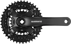 Gravity Tourney TY501 Triple Square Crank Set Black No Chain Guard 175mm 42/34 / 24t Mountain Hybrid Bike