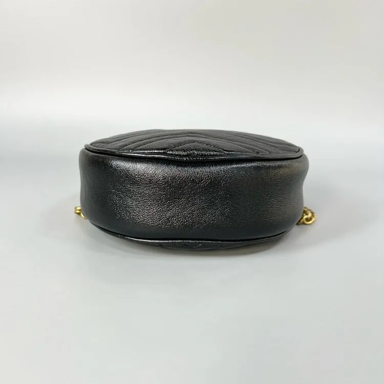 Gucci Marmont Black Round Bag