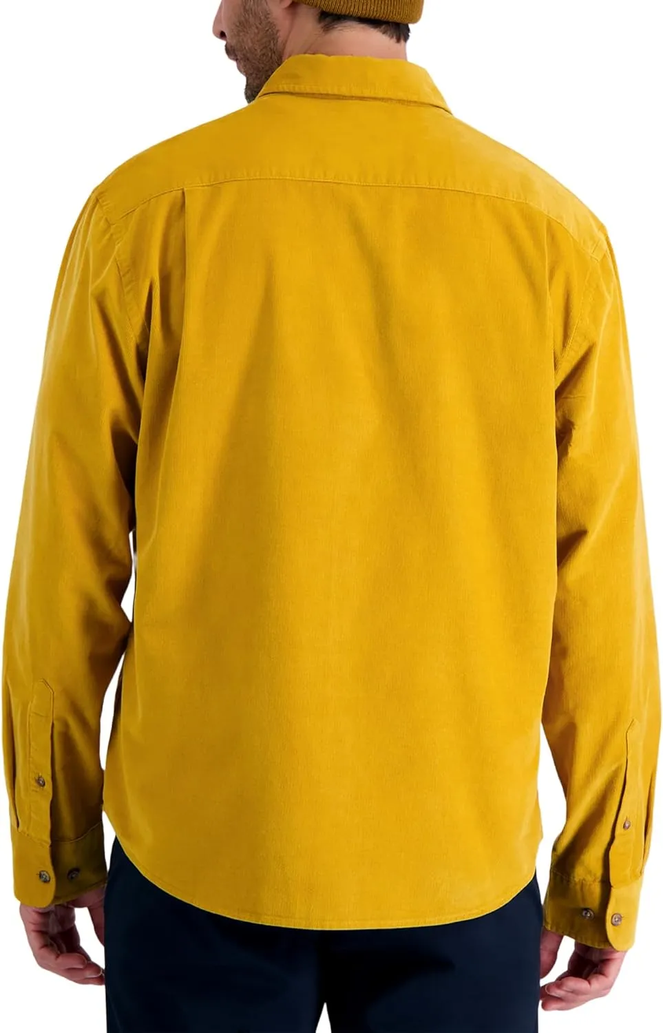 Haggar Men's Long Sleeve Casual Corduroy Button Down Shirt