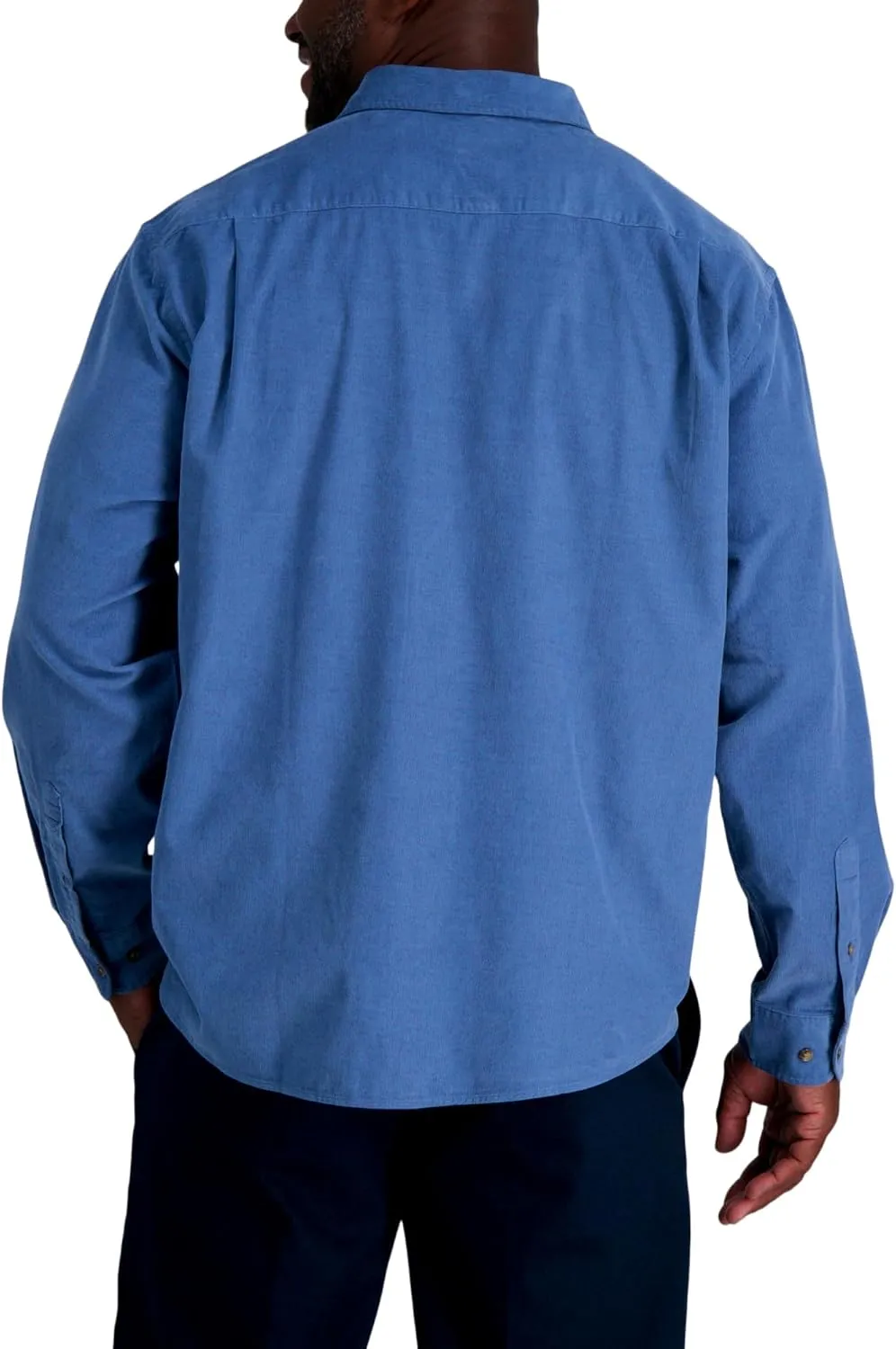 Haggar Men's Long Sleeve Casual Corduroy Button Down Shirt