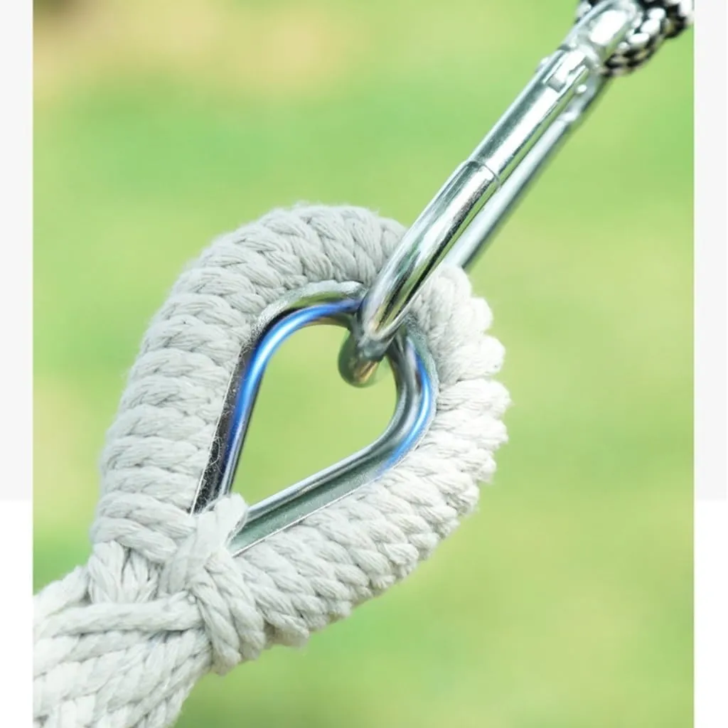 Hammocks Thickened Canvas Hammock Outdoor Anti-Rollover Single Double Swing Hand-Woven Canvas Hammock with Curved Stick Camping Hammocks(Gray,Aa)