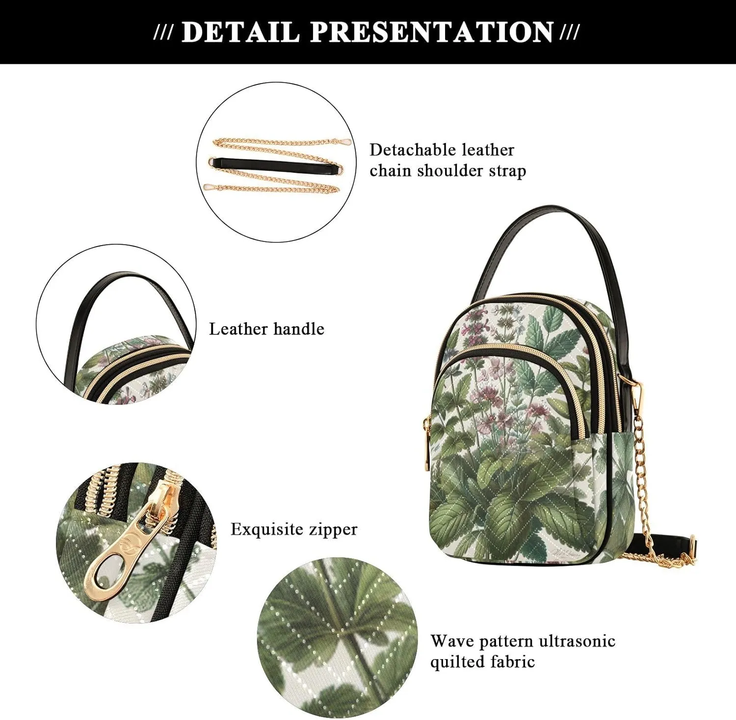 Hand Drawn Pizza Women's Crossbody Sling Handbags, Zipper Shoulder Bag, Fall Crossbody Purse