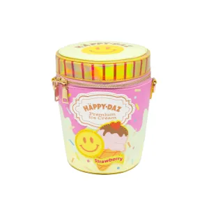 Happy Daz Ice Cream Tub Handbag- Strawberry