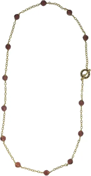 Heidi Daus®"Sophisticated Swag Chain Beaded Crystal Toggle Necklace