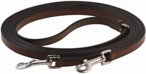 Henri de Rivel Breastplate Draw Reins - Full Leather with Breastplate Snap