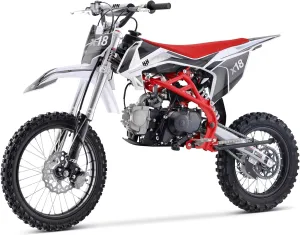 HHH 125cc Dirtbike X18 Dirt Bike DB X18 Racing DB18 Dirtbike 125cc 4 Speed Manual Clutch and Big Size Tires 17/14 inches