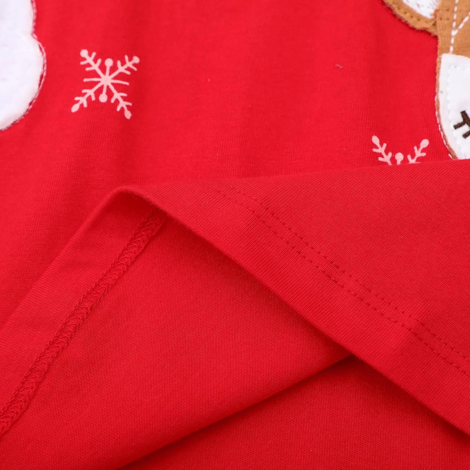 HILEELANG Girl Long Sleeve Dress Cotton Casual Applique Christams Tunic Shirt Clothes