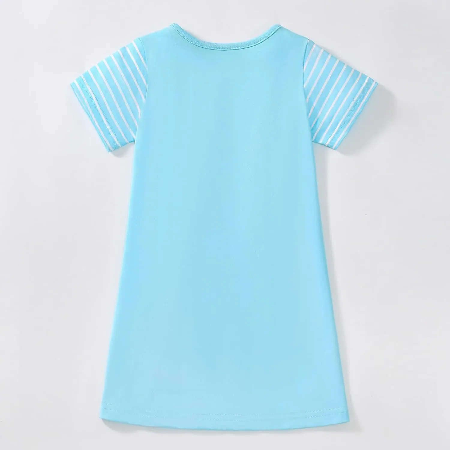HILEELANG Toddler Girl Short Sleeve Easter Dress Cotton Casual Jersey Shirt Playwear Applique Dress