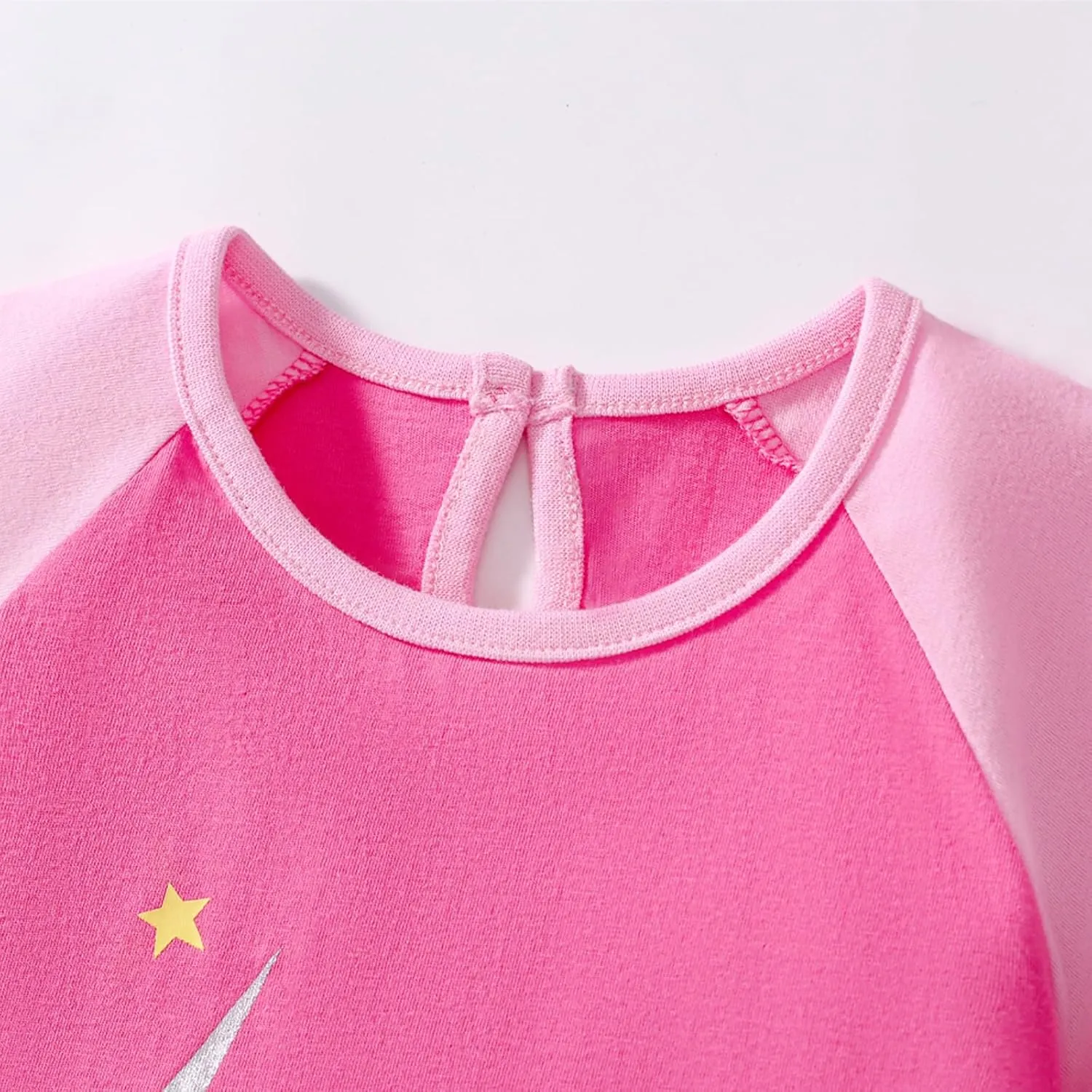 HILEELANG Toddler Girl Short Sleeve Easter Dress Cotton Casual Jersey Shirt Playwear Applique Dress