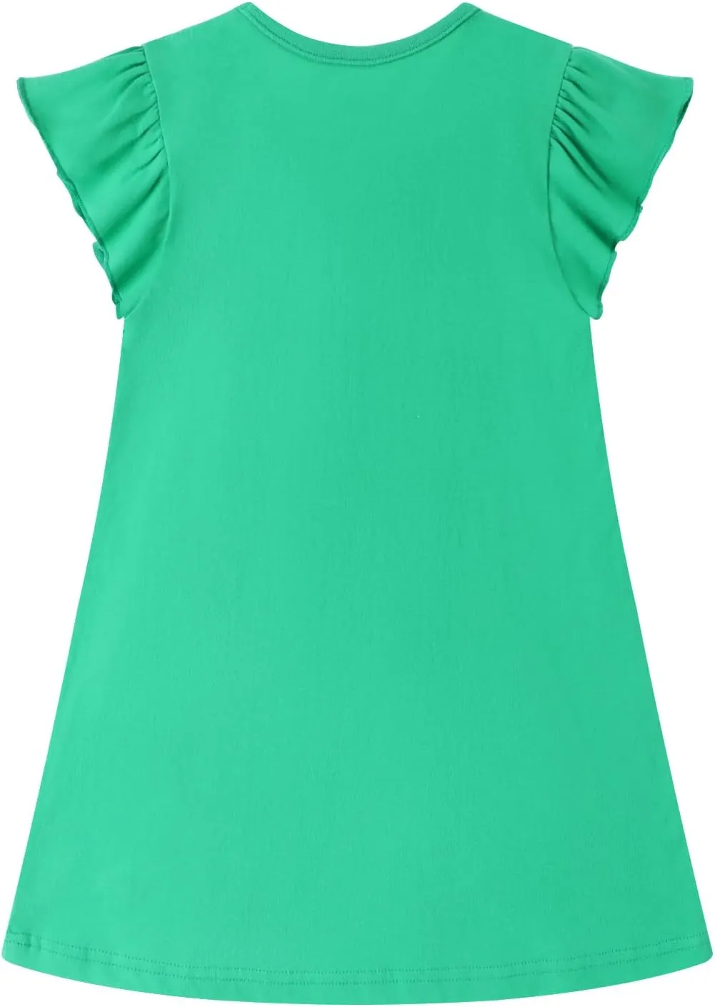 HILEELANG Toddler Girl Short Sleeve Easter Dress Cotton Casual Jersey Shirt Playwear Applique Dress