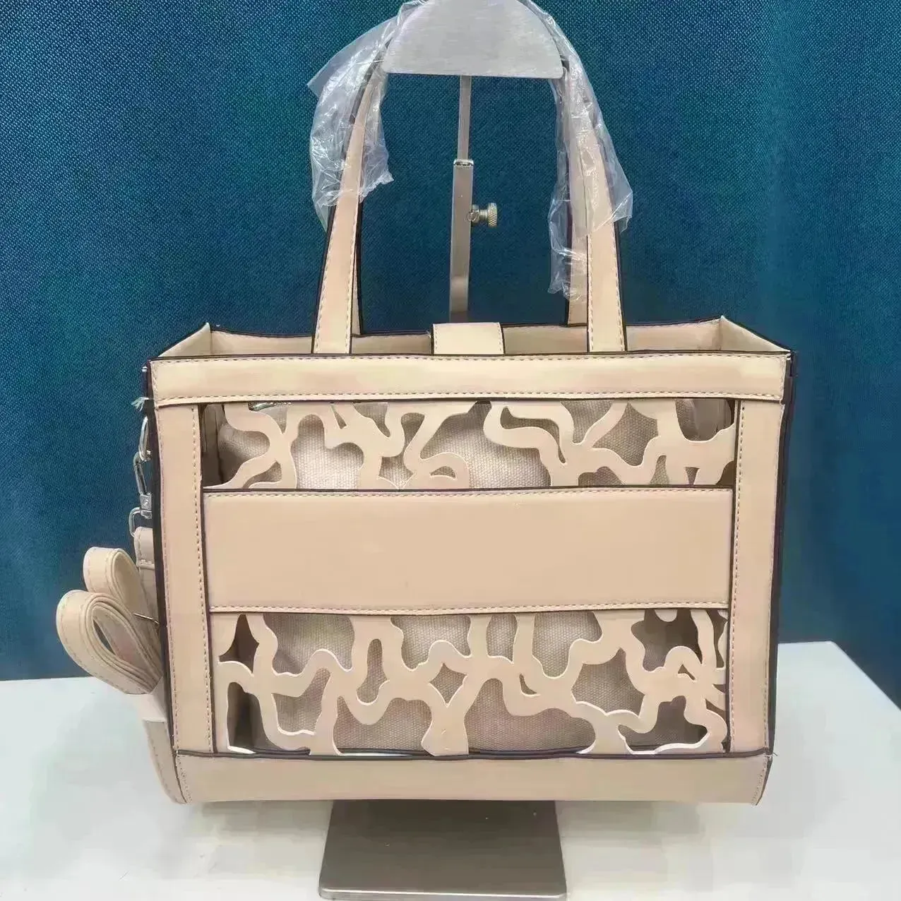 Hollowed-Out Tous Tote Bag