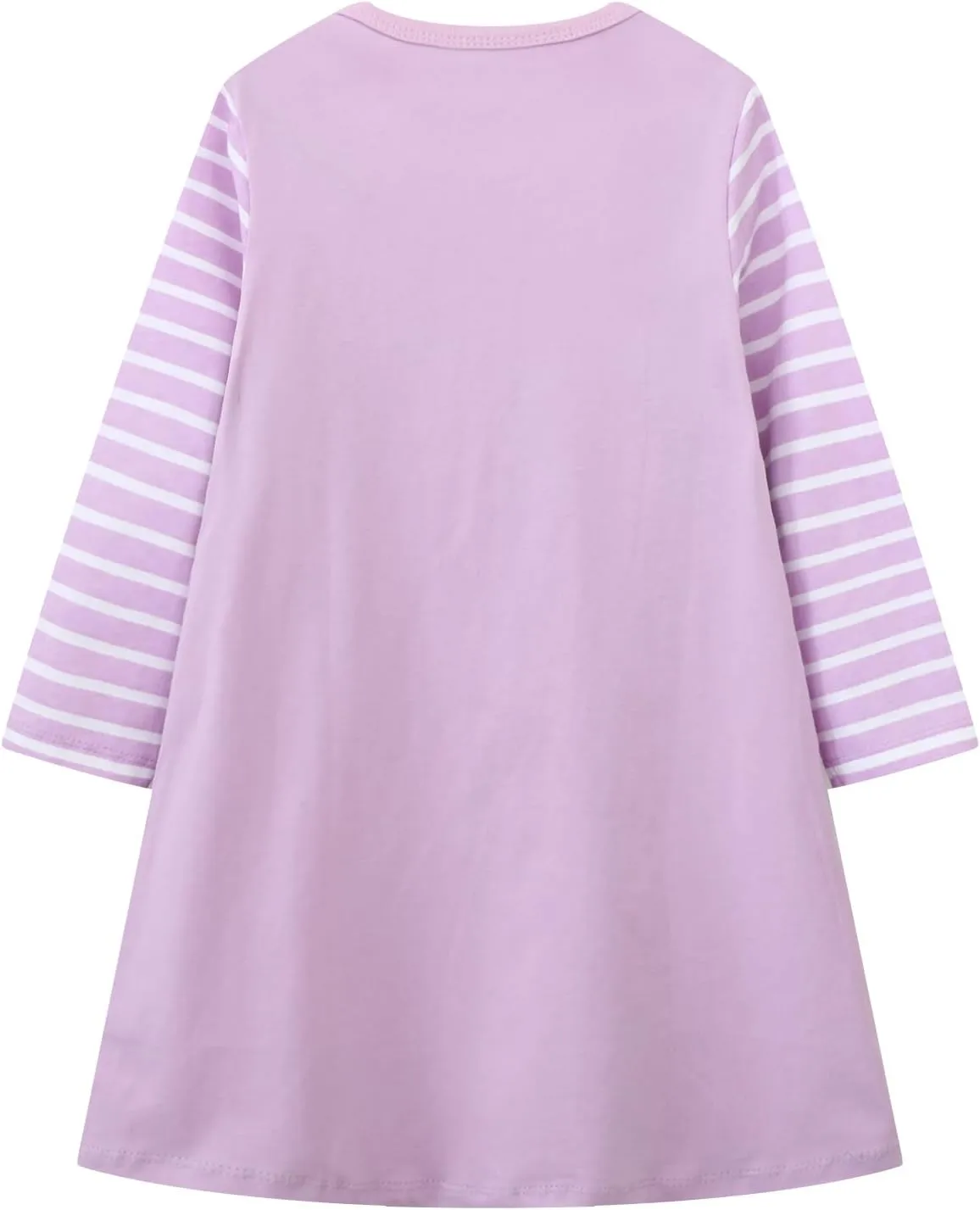 Hongshilian Girls Cartoon Dress Applique Party Dresses Casual Jersey Cotton Long-Sleeved