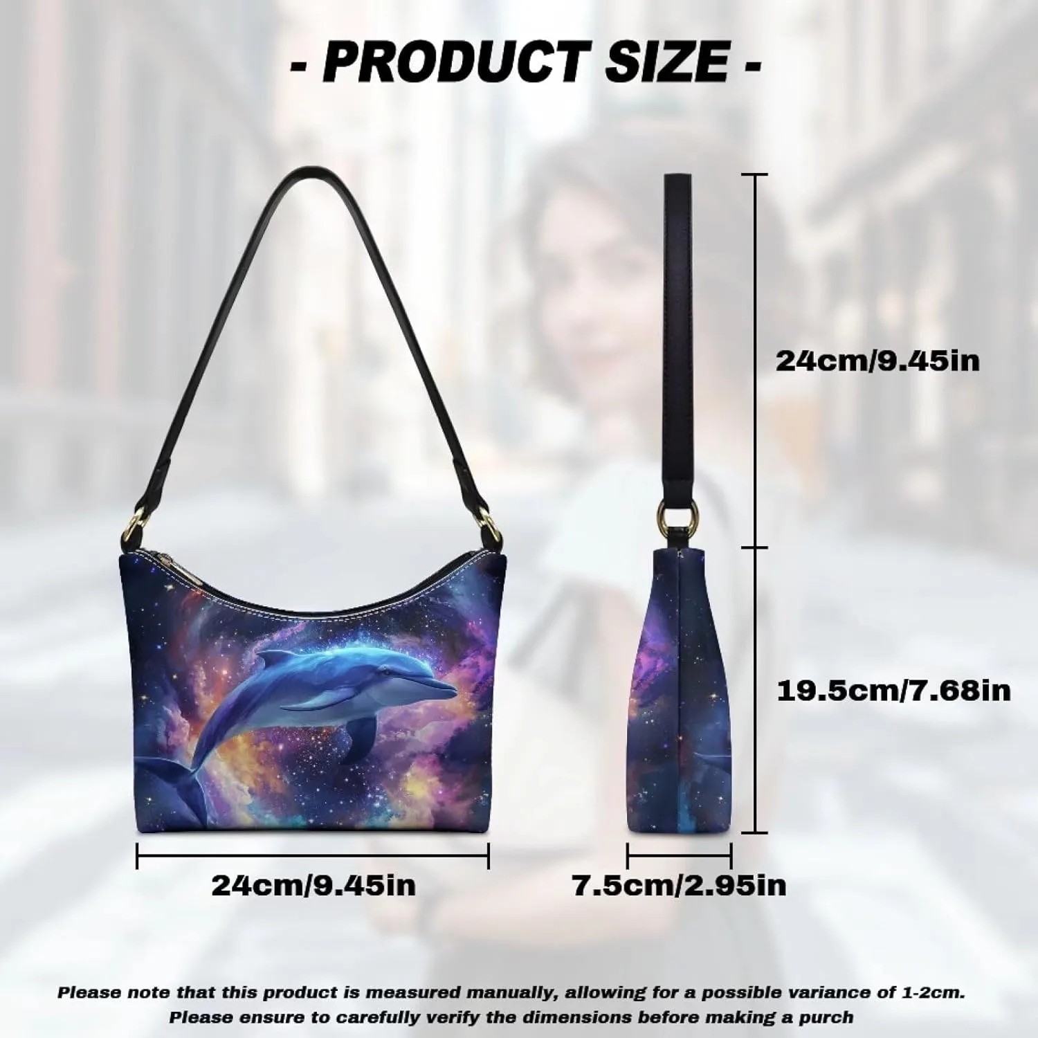 HUGS IDEA Shoulder Bag for Women Small Clutch Purse Mini Handbags PU Leather Underarm Bag