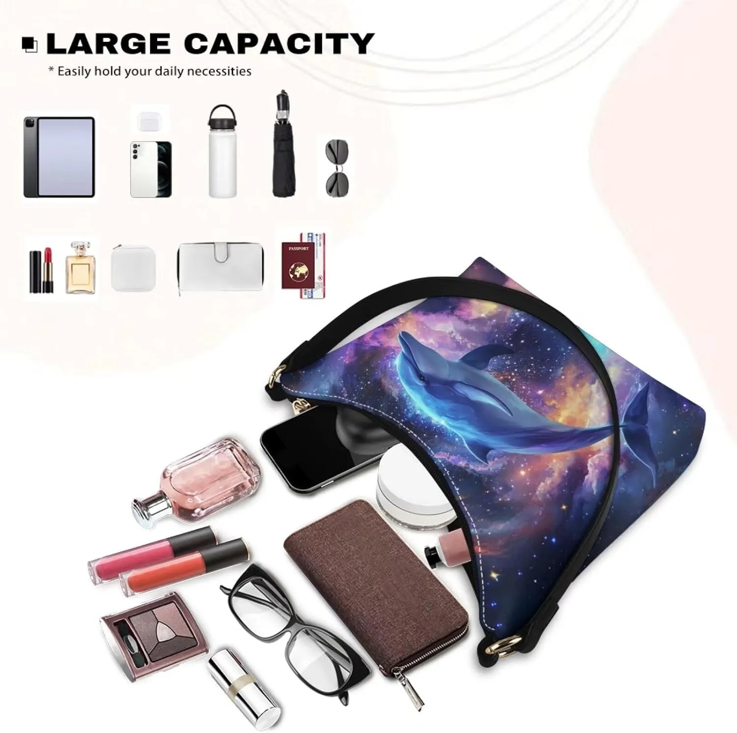 HUGS IDEA Shoulder Bag for Women Small Clutch Purse Mini Handbags PU Leather Underarm Bag