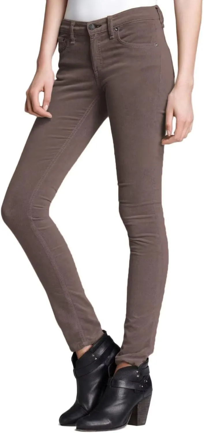 Hybrid & Company Super Comfy Stretch Women 5 Pockets Corduroy Skinny Pants