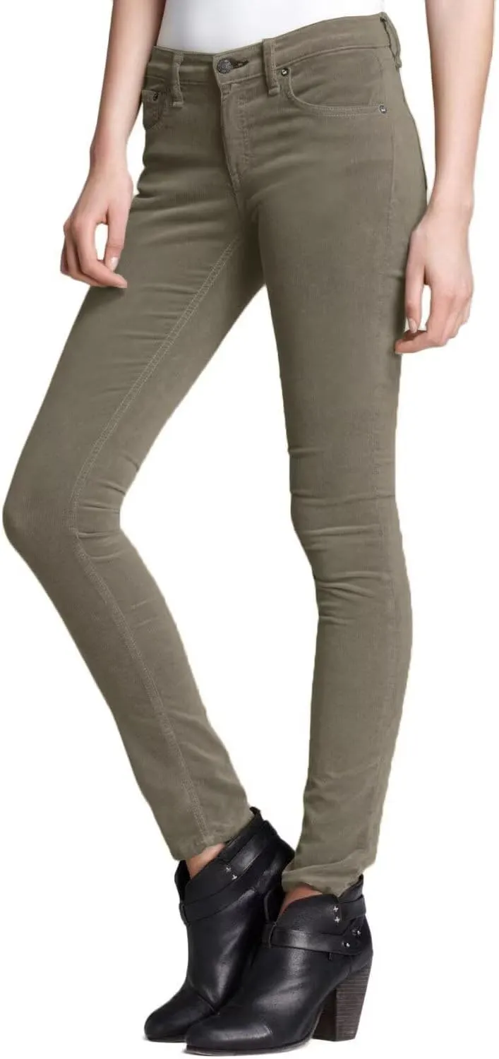 Hybrid & Company Super Comfy Stretch Women 5 Pockets Corduroy Skinny Pants
