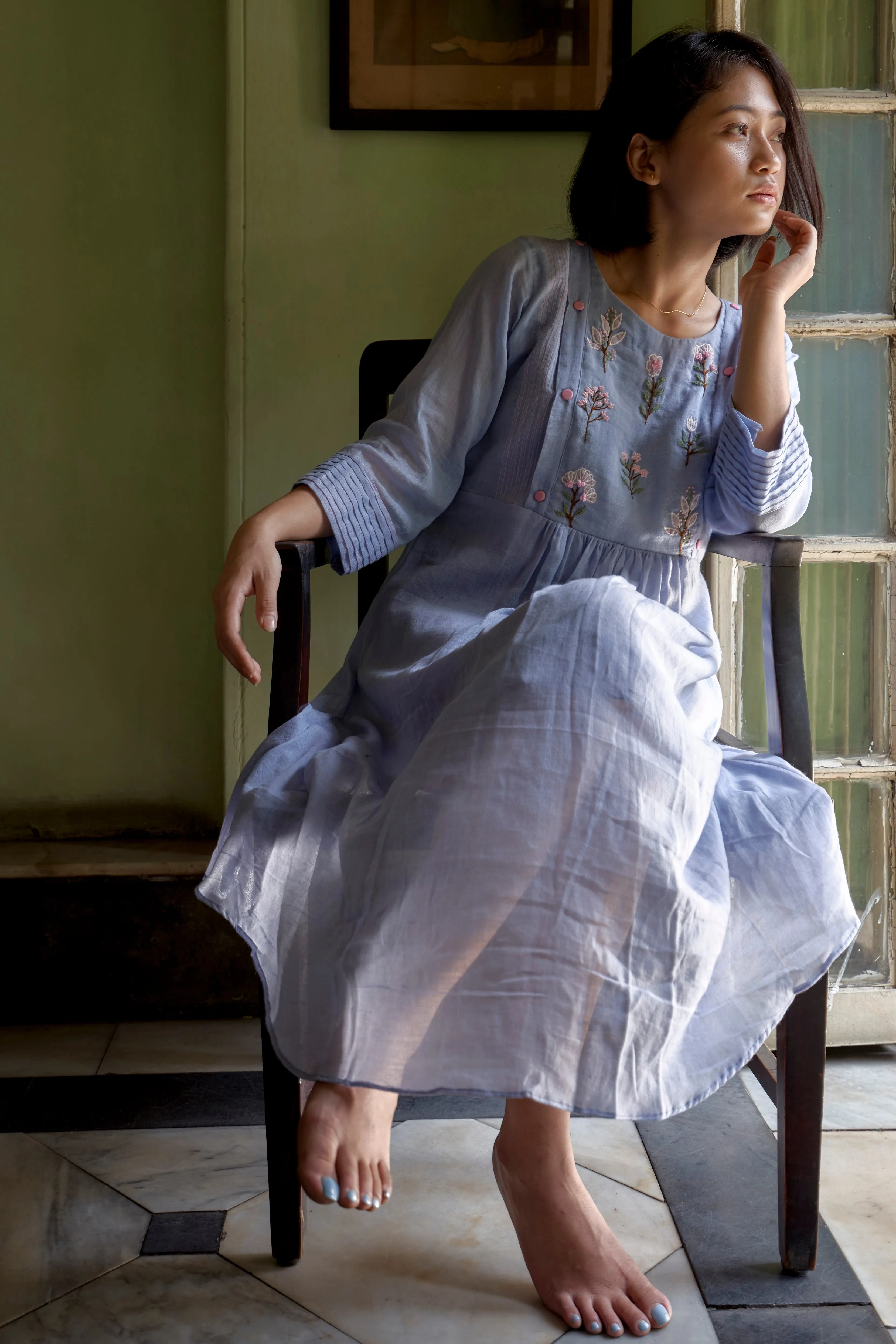 Ice grey sonnet dress