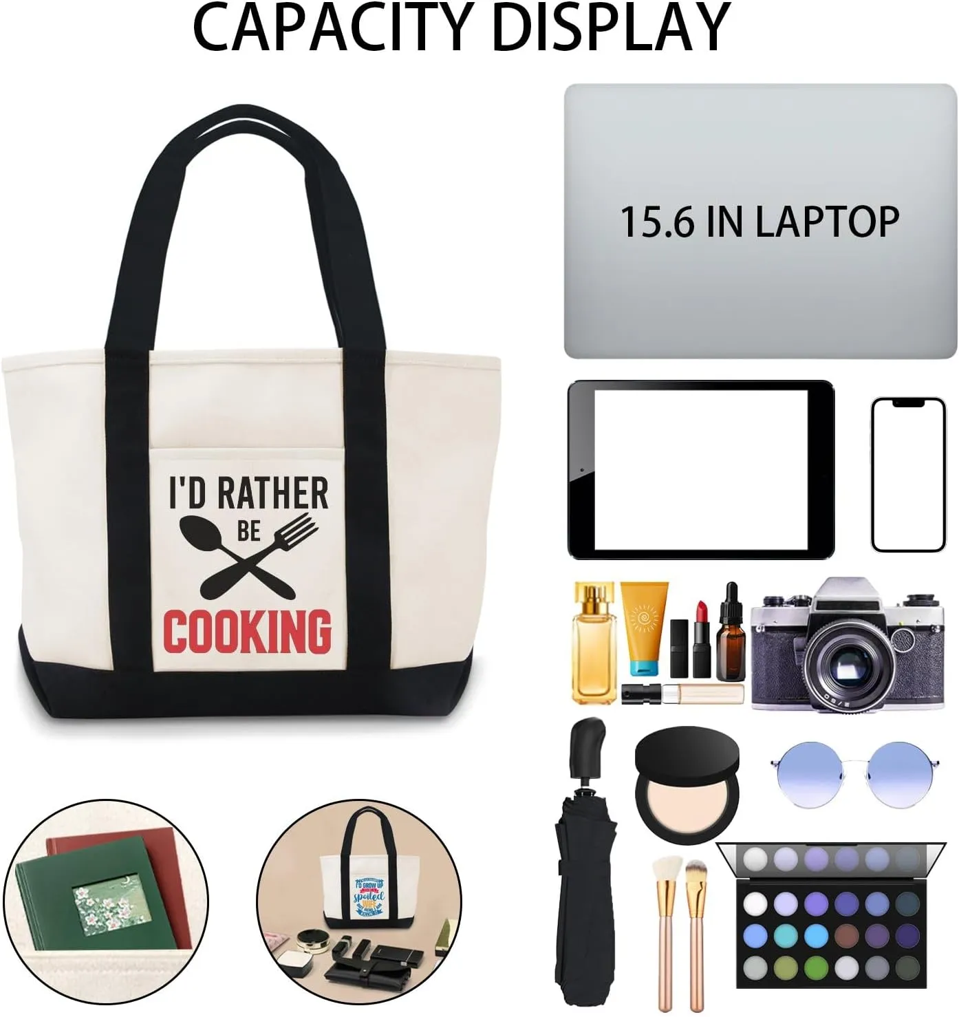 I'd Rather Be Canvas Tote Bag Canvas Bag Suitable For Advertising,Promotion, Gift, Activity