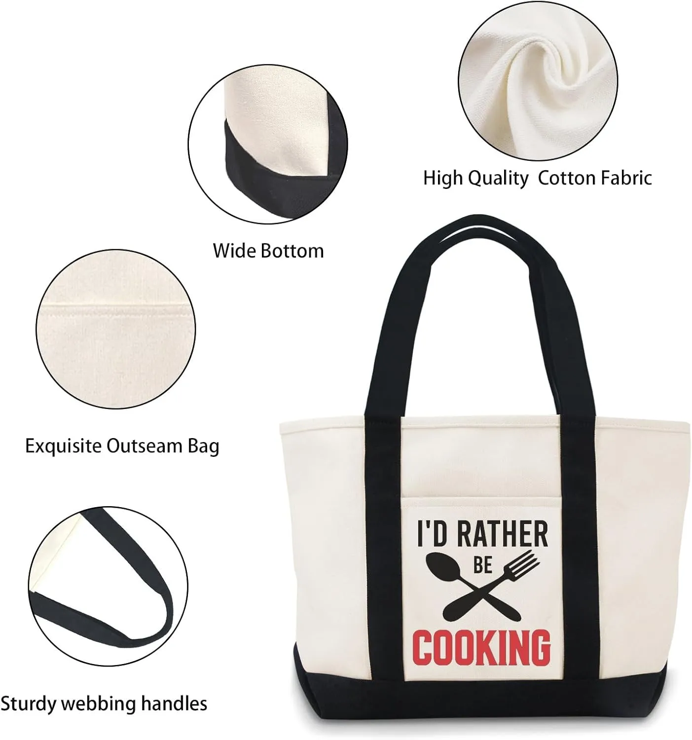 I'd Rather Be Canvas Tote Bag Canvas Bag Suitable For Advertising,Promotion, Gift, Activity