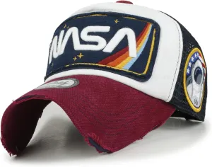 ililily Premium NASA Worm Logo Embroidery Structured Baseball Cap