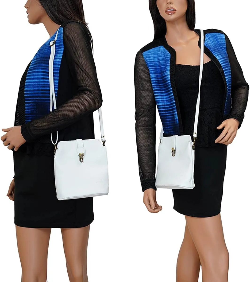 Italian Genuine Leather Small Purse, Crossbody Bag, Shoulder Bag with Snap & Clasp Closure For Women
