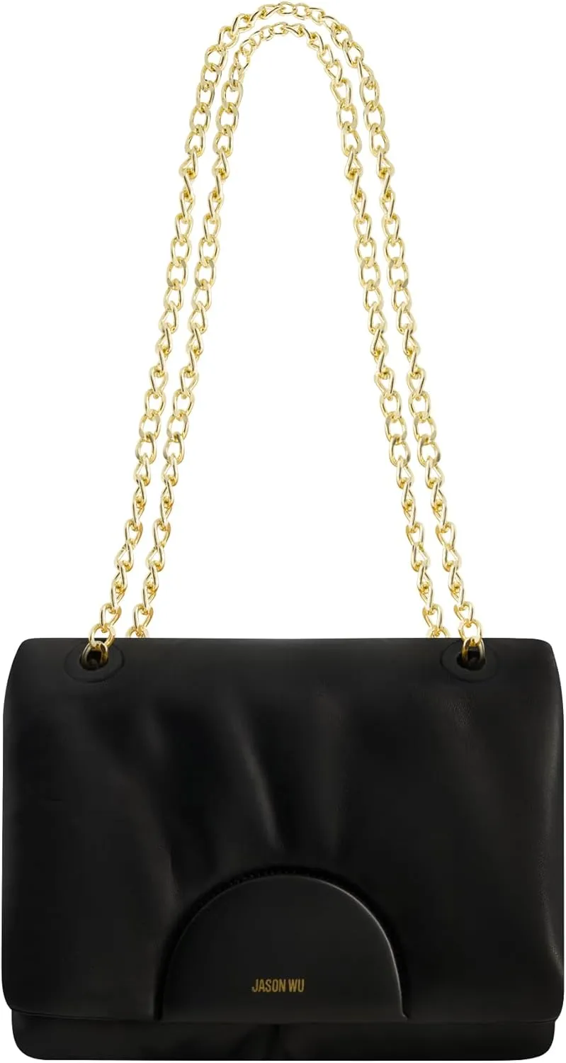 Jason Wu Women's Shoulder Bag, Mini Handbag with Adjustable Chain Strap, Black, One Size