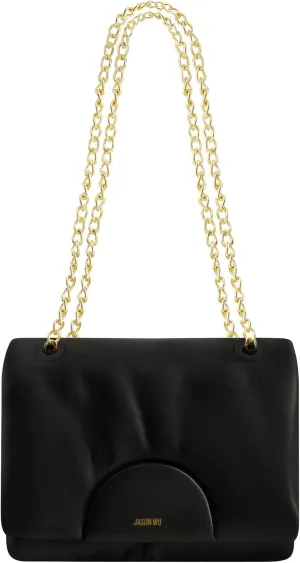 Jason Wu Women's Shoulder Bag, Mini Handbag with Adjustable Chain Strap, Black, One Size