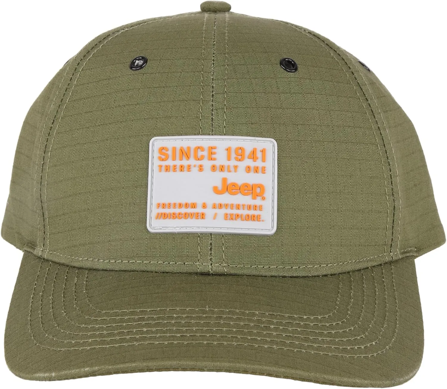 Jeep Since 1941 "There's Only One Rubber Patch Logo 6 Panel Mid Profile Trucker Hat Dad Cap