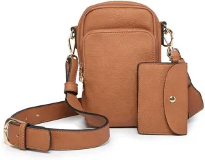 JEN & CO. Parker 3 Compartment Crossbody Bag with Pouch (M2080)