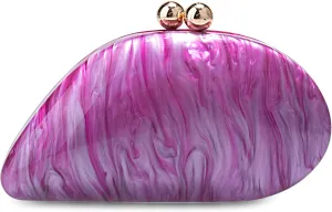 jessie Acrylic Evening Clutch Bag for Women Marble Purse Handbag for Wedding Party Prom