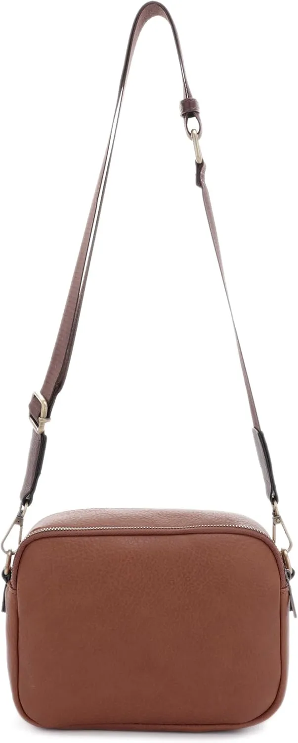 JESSIE & JAMES Small Concealed Carry Camera Crossbody Purse with Wide Shoulder Strap
